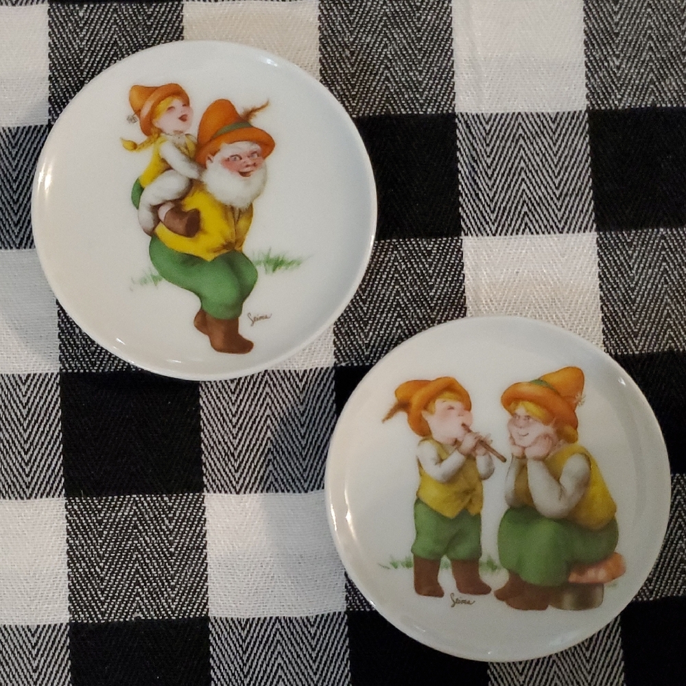 Woodmere Seima Collector Plates: "Piggy Back: & "A Happy Tune"